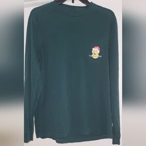 Unisex Size S Vineyard Vines Long Sleeve Green Christmas Golden Retriever Santa
